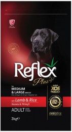 Reflex Plus Medium & Large Adult with lamb 3kg