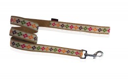 Pet Interest Οδηγός Ιμάντας Romb Medium Εκρού 2cm-120cm