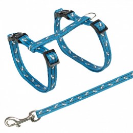 Trixie harness with lead (Cat) μπλε 27-45 cm/10 mm