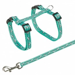 Trixie harness with lead  Πράσινο (Cat)  27-45 cm/10 mm