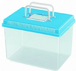 Ενυδρείο πλαστικό 15x8x9,5cm  Μπλε