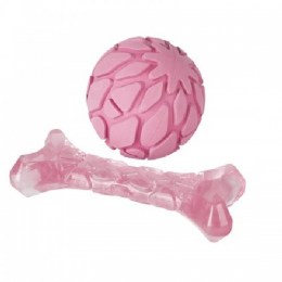 Fofos Παιχνίδι για κουτάβια "Milk Bone 11x4.5x2cm & Ball 7cm"  Ροζ