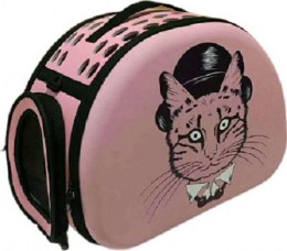 Glee Τσάντα μεταφοράς  "Pink Cat" 42x32x28cm