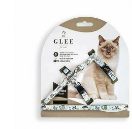 Glee Σαμαράκι & Οδηγός Ιμάντα Γάτας Funny Cat  Small (neck20-35/belly25-35cm) Με Λουρί 100cm 