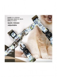 Trixie harness with lead  Γκρι (Cat)  27-45 cm/10 mm