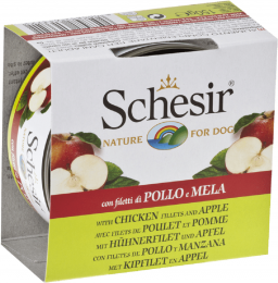 Schesir chicken fillets with apple 150gr (Dog)
