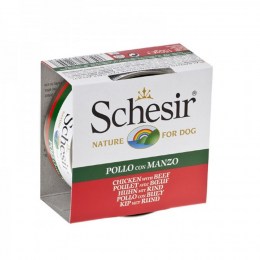 Schesir chicken fillets with beef in natural jelly 150gr (Dog)
