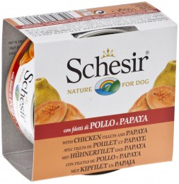Schesir chicken fillets with papaya 150gr (Dog)