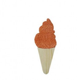 Pet Interest Natural Loofah Dog & Rodent Toy Ice Cream Cone 4x10cm
