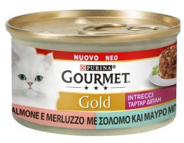 Gourmet Gold Ταρτάρ με Σολομό & Μαύρο Μπακαλιάρο 85gr