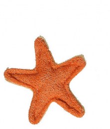 Pet Interest Natural Loofah Dog & Rodent Toy Star Fish  10x10cm
