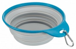 Trixie travel bowl 1lt/18cm  (Γκρι-Μπλε)