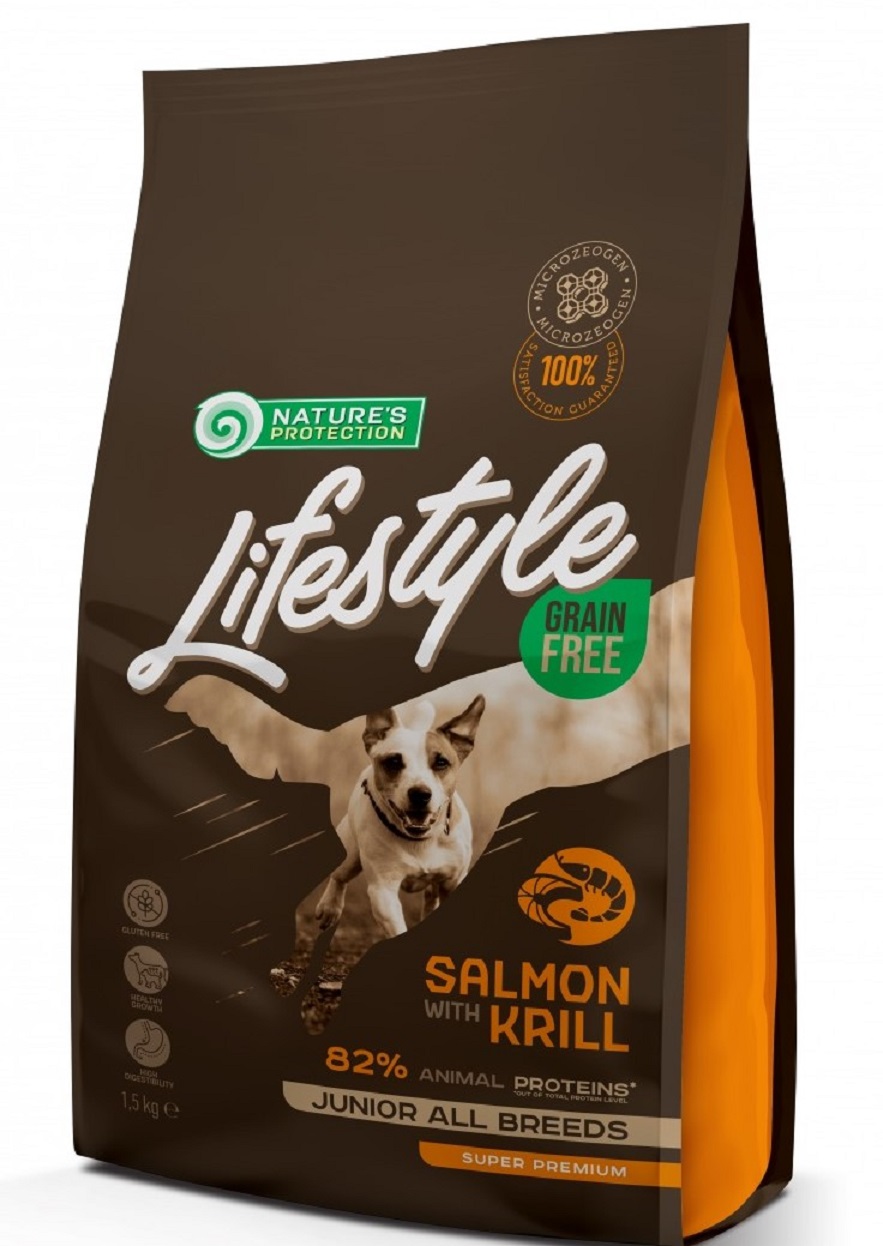 Nature's Protection Lifestyle GF Salmon with Krill Junior All Breeds 