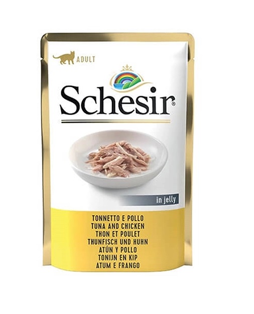 Schesir φακελάκι με τόνο και κοτόπουλο 85gr (Cat)